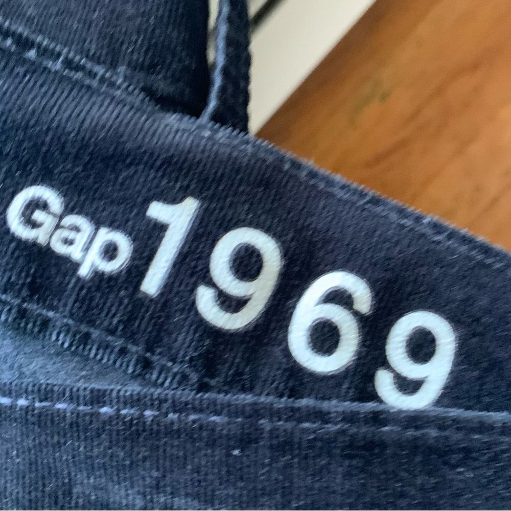 GAP 1969 Black Wash Soft Corduroy Stretch Denim Women’s Legging Jeans NWOT 32R - Picture 13 of 15